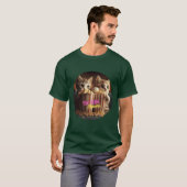 Katze mit Popcorn-Freund T-Shirt (Vorne ganz)