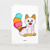 Katze mit Popsicle Karte (Rückseite)