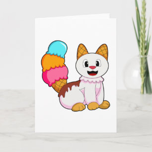 Katze mit Popsicle Karte