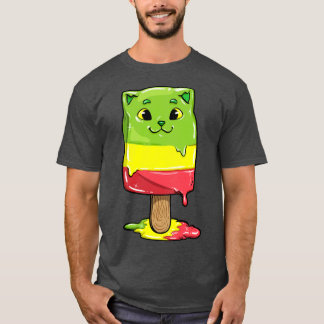 Katze mit Popsicles T-Shirt