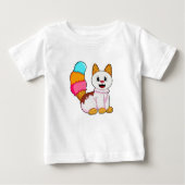 Katze mit Popsikel Baby T-shirt (Vorderseite)