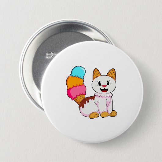 Katze mit Popsikel Button (Vorne & Hinten)
