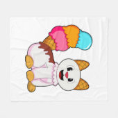 Katze mit Popsikel Fleecedecke (Vorderseite (Horizontal))