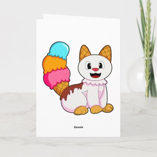 Katze mit Popsikel Karte (Rückseite)