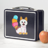 Katze mit Popsikel Metall Brotdose (Beispiel)