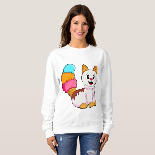 Katze mit Popsikel Sweatshirt (Vorne ganz)