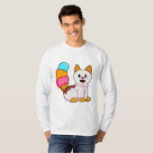 Katze mit Popsikel T-Shirt (Vorne ganz)