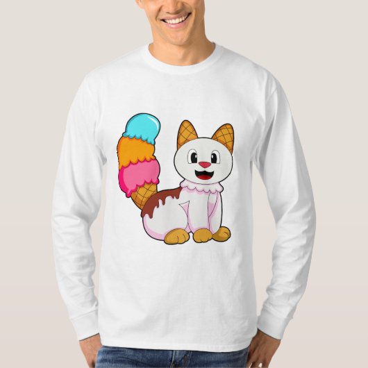 Katze mit Popsikel T-Shirt (Vorderseite)