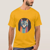 Katze mit Rainbow Aura T-Shirt (Vorderseite)