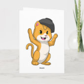 Katze mit Ramen Bowl Karte (Rückseite)