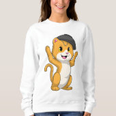 Katze mit Ramen Bowl Sweatshirt (Vorderseite)