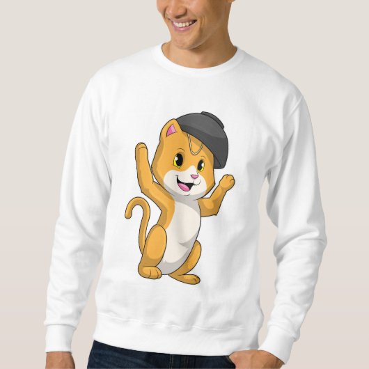 Katze mit Ramen Bowl Sweatshirt (Vorderseite)
