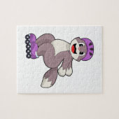 Katze mit Roller-Skaten Puzzle (Horizontal)