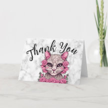 Katze mit rosa Rosen