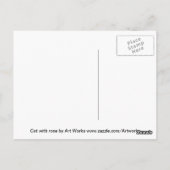 Katze mit Rose Postkarte (Rückseite)