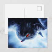 Katze mit roten Augen Postkarte (Vorne/Hinten)