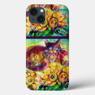 KATZE MIT ROTEN RIBBON UND SONNENBLUMEN Case-Mate iPhone HÜLLE
