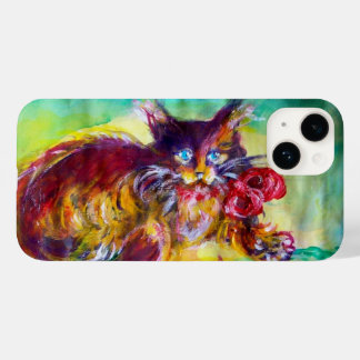 KATZE MIT ROTEN RIBBON UND SONNENBLUMEN Case-Mate iPhone HÜLLE