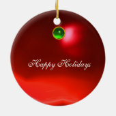 KATZE MIT ROTEN RIBBON UND SONNENBLUMEN KERAMIK ORNAMENT (Hinten)