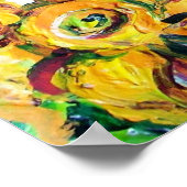 KATZE MIT ROTEN RIBBON UND SONNENBLUMEN POSTER (Ecke)