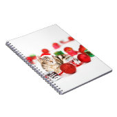 Katze mit roter Weihnachtsmannmütze Weihnachtsschm Notizblock (Rechte Seite)