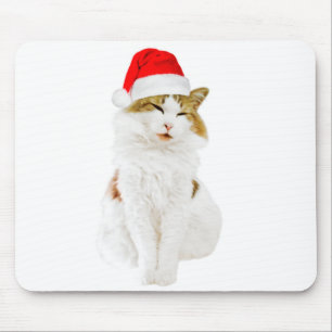Katze mit Sankt Hut Mousepad