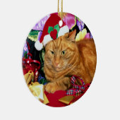 Katze mit Santa Claus Hut - Ornament (Rechts)