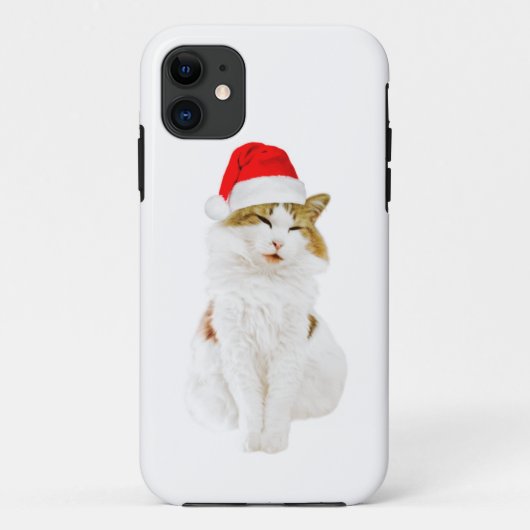 Katze mit Santa's Hat Case-Mate iPhone Fall Hülle (Rückseite)