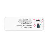 Katze mit Schirm auf dem Kopf - Wählen Sie die Far (Vorne)