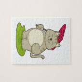 Katze mit Schirm Puzzle (Horizontal)