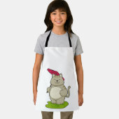 Katze mit Schirm Schürze (Insitu)