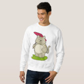 Katze mit Schirm Sweatshirt (Vorne ganz)