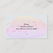 Katze mit Schirm Visitenkarte (Rückseite)