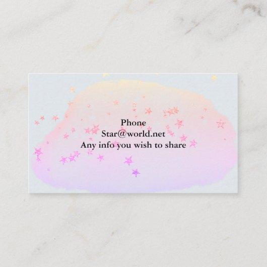 Katze mit Schirm Visitenkarte (Rückseite)