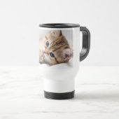 Katze mit Schlaf Reisebecher (VorderseiteRechts)