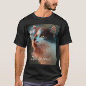 Katze mit Schmetterling auf der Nase - Seien Sie i T-Shirt (Vorderseite)