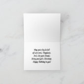 Katze mit Schmetterlingen Geburtstagskarte Karte (Innenseite)