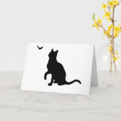 Katze mit Schmetterlingsgraukarte - Leere Karte (Gelbe Blume)