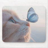Katze mit Schmetterlingsmoptik Mousepad (Vorne)