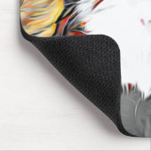 Katze mit schönem Regenbogenfell Mousepad (Ecke)