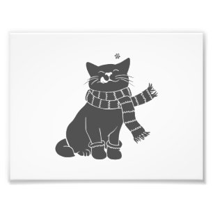 Katze mit Schönheitsschal - Wählen Sie die Hinte Fotodruck