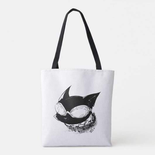 Katze mit Schutzbrillen-Logo-Tasche Tasche (Rückseite)