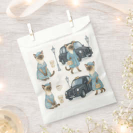 Katze mit schwarzem Taxi in London England Geschenktütchen