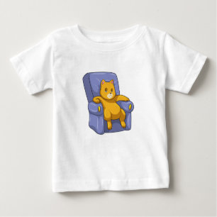 Katze mit Sofa Baby T-shirt