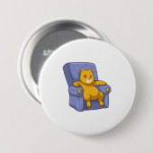 Katze mit Sofa Button (Vorne & Hinten)