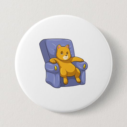 Katze mit Sofa Button (Vorderseite)
