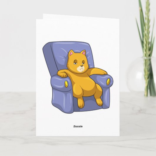 Katze mit Sofa Karte (Rückseite)