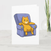Katze mit Sofa Karte (Vorderseite)