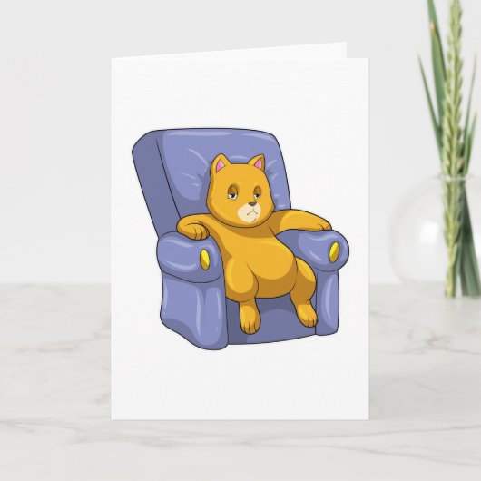 Katze mit Sofa Karte (Vorderseite)