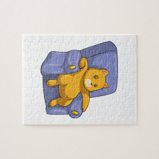 Katze mit Sofa Puzzle (Horizontal)